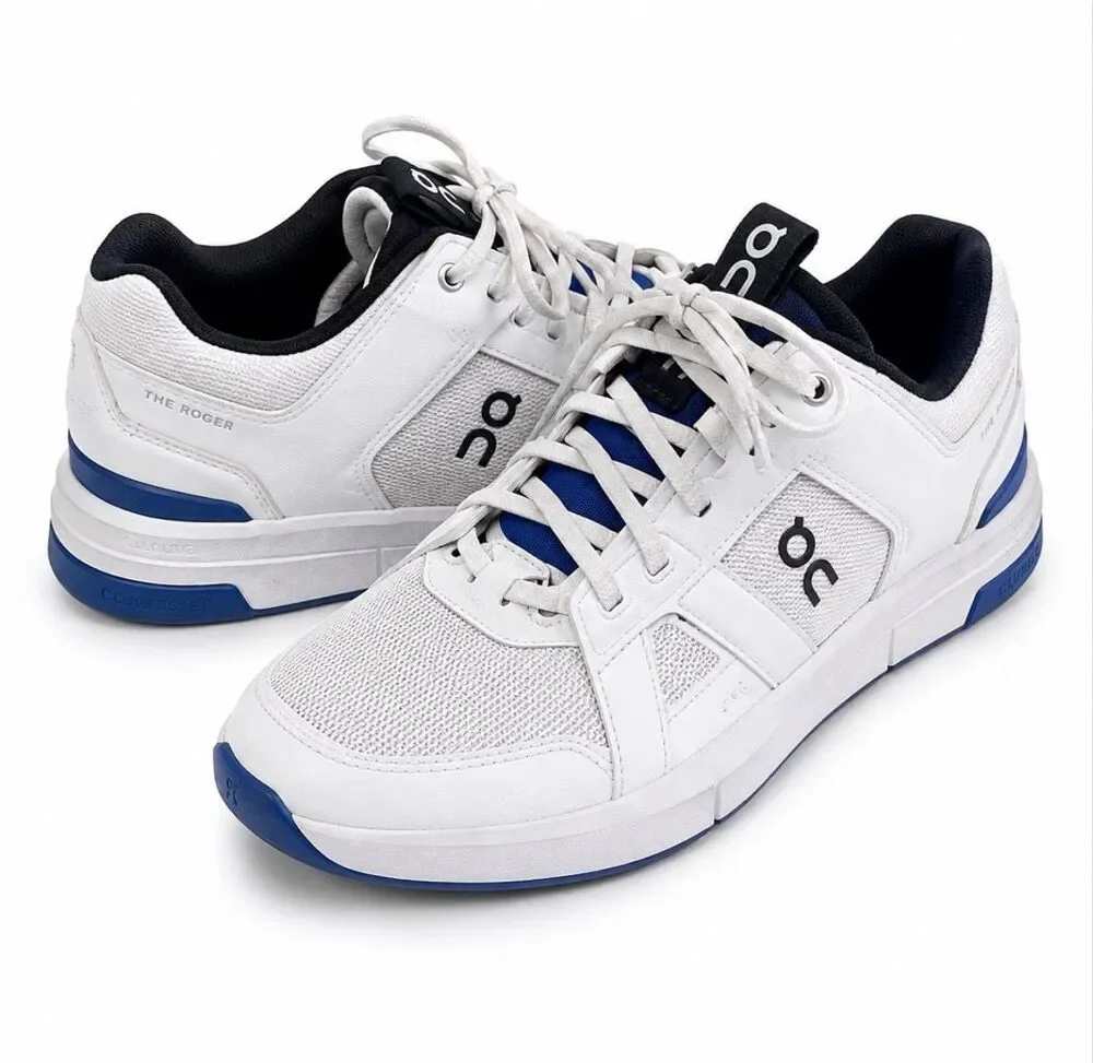 On Cloud On The Roger Advantage Tennis Shoes White Blue Women’s Size 7
